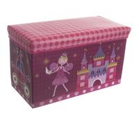 Boîte de rangement - BIECO - Princess - Fonction banc - Rose magenta et mûre - 60x35x30 cm