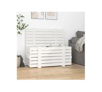 Boîte de rangement Blanc 91x40,5x42 cm Bois massif de pin824999