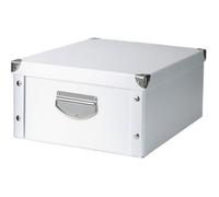 Boîte de rangement blanche carton Zeller 40 x 33 x 17 cm - Zeller - Boîte de rangement - Blanc - Carton - Papier