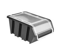 Boîte de rangement - BOTLE - Lot de 5 - Empilables - 160x230x120 mm - Plastique noir