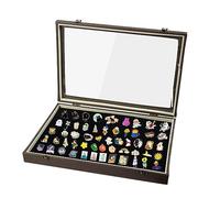 Boite de Rangement Broche, 35*5*24 cm Présentoir pour Pins avec Couvercle Vitrine pour Épingle de Reve en ÉtanchéIté, Élégant Pin Display Case pour Épingles, Médailles, Badges, Rubans, Cadeaux