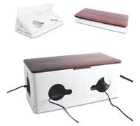 FISHTEC - Boîte de Rangement Multiprise - Cache Multiprise et Câbles - Coffre de Rangement à Accès Facile - Organisateur de Câbles et Rangement de Prises - pour Multiprises de 5 à 6 Fiches - Aération