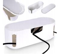 Boîte de Rangement Câbles - VILDE - 32x12x11,5 cm - Blanc - Pratique - Durable