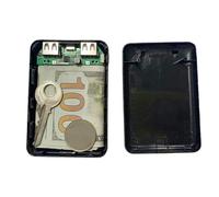 Boîte de rangement cachée - sécurisée avec compartiment secret, organiseur portable pour espèces, bijoux, pièces, cartes de crédit, banque d'alimentation et petits appareils électroniques, design