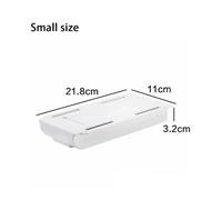 Boîte de Rangement cachée, tiroir de Rangement de Bureau, Support de Rangement de Table en Plastique Auto-adhésif, Organisateur Simple for Articles Divers, cosmétiques, Papeterie(White-S,1PCS)