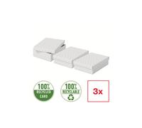Esselte – Lot de 3 boîtes de rangement avec couvercle, motif géométrique blanc, 100% carton recyclé