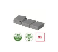 Esselte Boîte de rangement et cadeau Home M Lot de 3 Gris 100% carton recyclé, motif géométrique