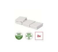 Esselte – Lot de 3 boîtes de rangement avec couvercle, motif géométrique blanc, 100% carton recyclé