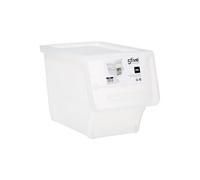 Five Gloves – Boîte de rangement « Cara » 24 L transparent – ouverture frontale, empilable
