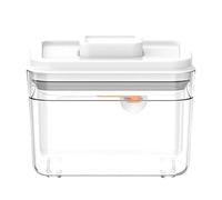 Boîte de rangement carrée avec couvercle à presser - Organisateur léger et épais - Rangement de cuisine peu encombrant - Récipient à collations multi-usages - Porte-lait en poudre - Design hermétique