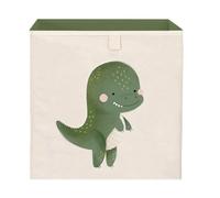 Boîte de rangement carrée cracky le dinosaure vert TU