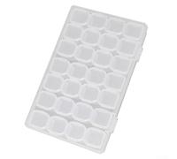 Boîte de rangement carrée en acrylique transparent avec plusieurs compartiments pour bagues, colliers, boucles d'oreilles, organiseur portable pour voyage et utilisation à la maison (treillis 28)