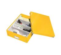 Boîte De Rangement Carton Leitz Click&store Wow Avec Séparateurs H 10,5 X L 27,8 X P 36,8 Cm Jaune