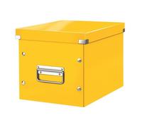 Boîte De Rangement Carton Leitz Click & Store Wow Cube Format L Jaune