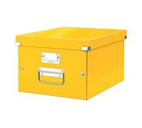 Leitz – Boîte de rangement en carton A5+ avec couvercle – Jaune