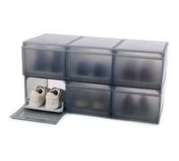 Joseph Joseph Boîte de rangement chaussures ShoeCase – Plateau coulissant, ventilée – Lot de 6