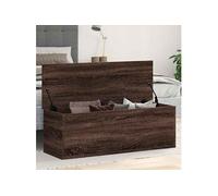 vidaXL Boîte de rangement chêne marron 102x35x35 cm bois d'ingénierie, boîte à couvertures, coffre de rangement, boîte de 840694