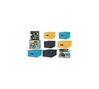 Leitz Boîte de rangement Click & Store Cosy L en carton solide - Jaune