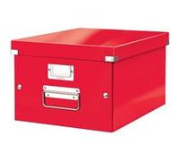 Leitz Boîte de rangement Click & Store A4 moyenne 28,1 x 20 x 37 cm carton recyclé 85% rouge