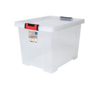 Boite de rangement - CLIPSTOCK - 45L - Transparent - Empilable - 60kg de charge