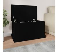 vidaXL Boîte de rangement noir 70x40x38 cm bois d'ingénierie Marron