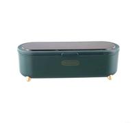 Boîte de rangement compacte pour assaisonnement avec 4 bocaux et cuillères, couvercle à clapet transparent qui scelle les épices de la poussière et de l'huile, parfaite pour un espace de cuisine