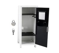 Boîte de rangement compacte pour casier, mini casiers en métal, résistant aux rayures, rangement de bureau avec fonction sécurisée, petit casier durable, organisateur de bureau peu encombrant avec un