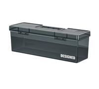 Boîte de rangement compacte pour matériel d'artisanat offrant une vue facile à voir avec corps transparent et mécanisme de fermeture sécurisé