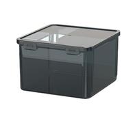 Boîte de rangement compacte pour petites pièces avec compartiments profonds et couvercles sécurisés