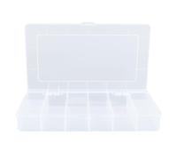 Boîte De Rangement Compartimentée Transparente, Organisateur De Bijoux En PP, Boîte À Compartiments Avec Grilles, Boîte De Stockage Multifonction - Couvercle À Loquet, Matériau