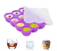 Boîte de rangement congelée pour aliments pour bébés ZOUNICH en silicone, pour aliments pour bébés, purée, whisky, yogourt et glace,multi-usage réutilisable