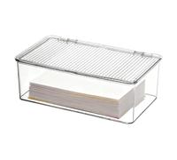 Boîte de Rangement Conteneur de Bureau Antipoussière avec Couvercle | Bacs De Rangement De Cuisine Pour Salle De Bain Cuisine Maison Maquillage Bijoux Stylo Papeterie Casse-Croûte Sachet De Thé