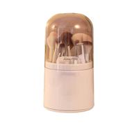 Boîte de rangement cosmétique 360° Rotating Makeup Brush Organizer,Rotating Makeup Brush Holder,Cosmetic Brushes Storage with 6 Slots for Vanity,Multi-Functional Pen Holder for Desk Organisateur de ma