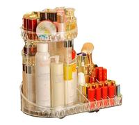 Boîte de Rangement cosmétique 360° Rotating Makeup Organizer with, Adjustable Cosmetic Storage Display Case for Jewelry, Makeup Brushes, Lipsticks and More - Large Capacity Organisateur de Maquillage