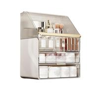Boîte de rangement cosmétique Acrylic Cosmetic Display Cases with 2 Drawers and Large Capacity Skincare Storage Box,Make up Organizers and Storage for Vanity Bathroom Countertop Bedroom and Desk Organ