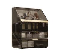Boîte de rangement cosmétique Acrylic Cosmetic Display Cases with 2 Drawers and Large Capacity Skincare Storage Box,Make up Organizers and Storage for Vanity Bathroom Countertop Bedroom and Desk Organ