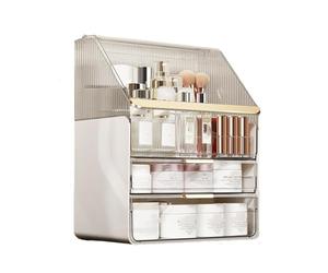 Boîte de rangement cosmétique Acrylic Cosmetic Display Cases with 2 Drawers and Large Capacity Skincare Storage Box,Make up Organizers and Storage for Vanity Bathroom Countertop Bedroom and Desk Organ