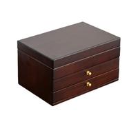 Boîte de rangement cosmétique Bamboo Cosmetic Storage Organizer, Bamboo Storage Cabinet Box with Drawer for Letter, Home,Living Room, Bedroom ，3 Layer,5 Layer Walnut Color Organisateur de maquillage(P