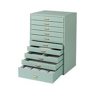 Boîte de rangement cosmétique Creative Multifonctionnel Mode féminine PU avec dix tiroirs Boîte à bijoux Boîte de rangement cosmétique Boîte de rangement Boîte à bijoux Boîte organisateur de maquillag