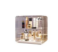 Boîte de rangement cosmétique Dust Water Proof Cosmetics Storage Display Case with Drawers, Cosmetic Display Box Suitable For Countertop Bathroom Dressing Table Bedroom Organisateur de maquillage(B-2)