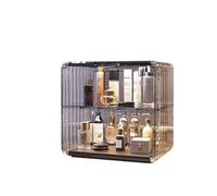 Boîte de rangement cosmétique Dust Water Proof Cosmetics Storage Display Case with Drawers, Cosmetic Display Box Suitable For Countertop Bathroom Dressing Table Bedroom Organisateur de maquillage(B-1)