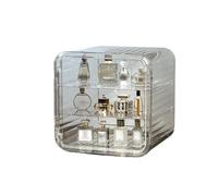 Boîte de rangement cosmétique Dust Water Proof Cosmetics Storage Display Case with Drawers, Cosmetic Display Box Suitable For Countertop Bathroom Dressing Table Bedroom Organisateur de maquillage(D-2)