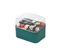 Boîte de Rangement cosmétique Lipstick Storage Box Desktop Light Luxury Cosmetic Box with Lid Multi Cell Finishing Lip Glaze Lipstick Holder Organisateur de Maquillage (Color : Green)
