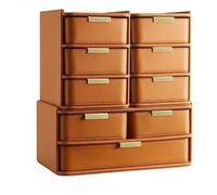 Boîte de Rangement cosmétique Makeup Cosmetic Organizer with Drawers,Jewelry Vanity Organizer Desktop Sundry Storage Case for Countertop,Bedroom Organisateur de Maquillage(E)