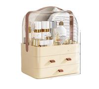 Boîte de Rangement cosmétique Makeup Storage Box Countertop Portable Vanity Cosmetics Organizer Skincare Caddy Holder for Dresser Countertop Bedroom Organisateur de Maquillage(C-2)