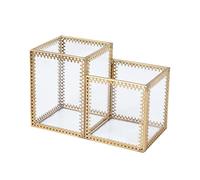 Boîte de Rangement cosmétique Maquillage Verre Transparent Porte-Pinceau à Brosse Bureau Organisateur Sweebrow Crayon Stand