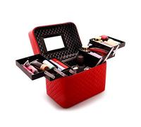 Boîte de Rangement cosmétique Portable Grande Capacité Cosmétique Boîte De Rangement Professionnel Maquilleur Artiste Maquillage Kit Multicouche Pliable Voyage Cas Boîte Organisateur de Maquillage(D)