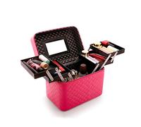 Boîte de Rangement cosmétique Portable Grande Capacité Cosmétique Boîte De Rangement Professionnel Maquilleur Artiste Maquillage Kit Multicouche Pliable Voyage Cas Boîte Organisateur de Maquillage(B)