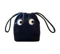 Boîte de rangement cosmétique Sac cosmétique léger à cordon de serrage sac cosmétique Portable mignon grands yeux Mini sac intérieur Portable sac de rangement en Nylon Boîte organisateur de maquillage