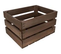Creative Deco Caisse en Bois Wengé | 40 x 30 x 23 cm | Caisse Rangement Bois | Caisse en Bois Vintage | Cagette Bois Deco | Cagette en Bois | Caisse en Bois Rangement | Boite Decoration